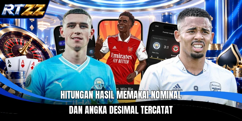 Hitungan hasil memakai nominal dan angka desimal tercatat