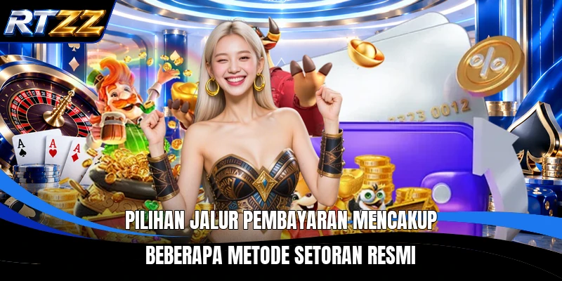 Pilihan jalur pembayaran mencakup beberapa metode setoran resmi